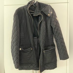 Calvin Klein black quilted coat/ jacket size small